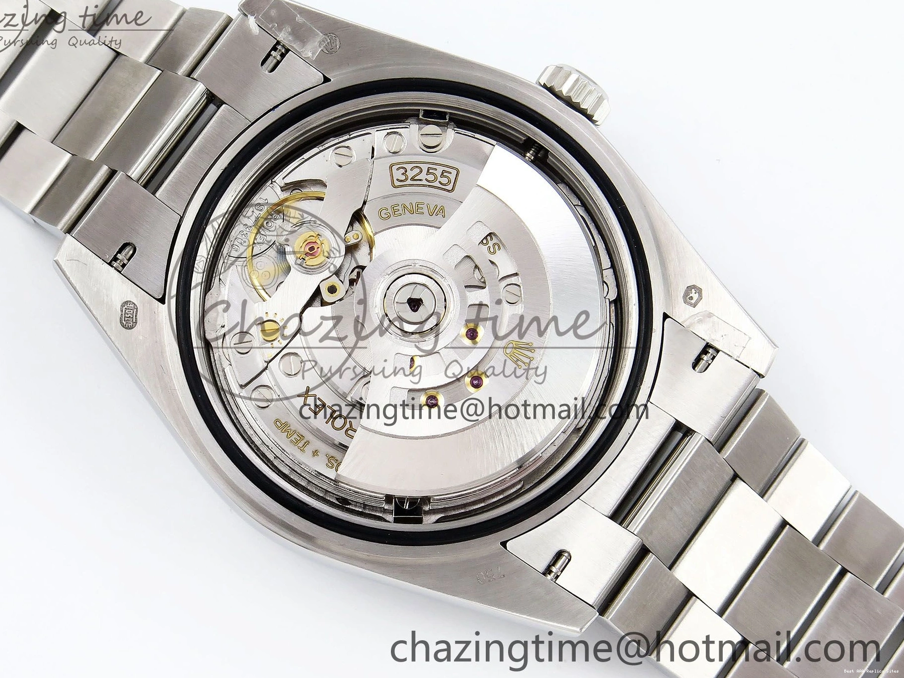 Best AAA Replica Sites Bracelet JDF 1440 V3 904L on TravelReady (Gain President 40 DayDate Weight) Steel VR3255 SS Dial Green Roman 1218